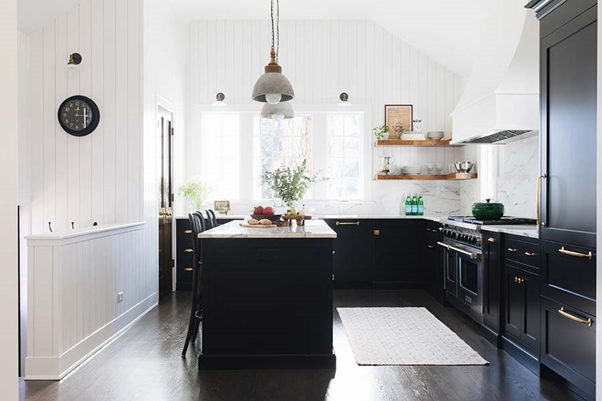 How to Design a Kitchen with Black Shaker Kitchen Cabinets