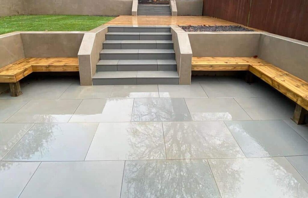mint fossil smooth sandstone paving